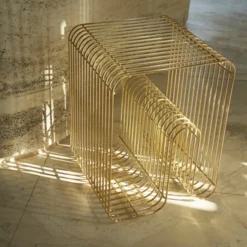 AYTM CURVA Stool And Shelf -Hallway Salg aytm skammel curva stool and shelf gold 5978041