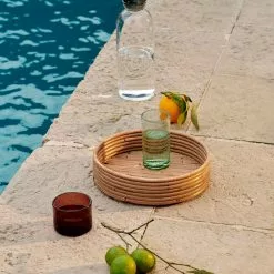 Ferm LIVING Oli Water Glass -Hallway Salg ferm living glas oli drinking glass amber low 4089797 scaled