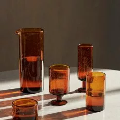 Ferm LIVING Oli Water Glass -Hallway Salg ferm living glas oli drinking glass amber low 9438367 scaled