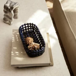 Ferm LIVING Ceramic Basket -Hallway Salg ferm living kurv keramisk kurv large blue 5215834 scaled