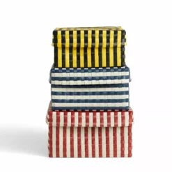 Hay Maxim Stripe Box -Hallway Salg hay kasser maxim stripe box yellow black 2402295