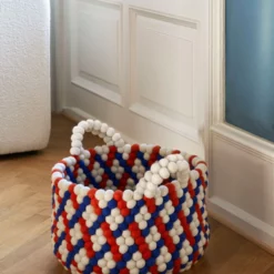 Hay Bead Basket -Hallway Salg hay kurv bead basket red basket weave w handles 6344392 scaled