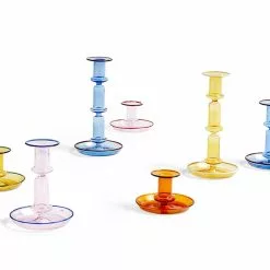 Hay Flare -Hallway Salg hay lyseholder flare lysestager stripe blue w white 1543712