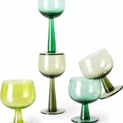 HKliving The Emeralds Wine Glass -Hallway Salg hk living glas the emeralds wine glass olive green tall 6290243.png scaled