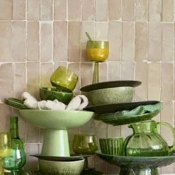 HKliving The Emeralds Ceramic Side Plate -Hallway Salg hk living tallerken the emeralds ceramic side plate green ribbed 2279418.png scaled