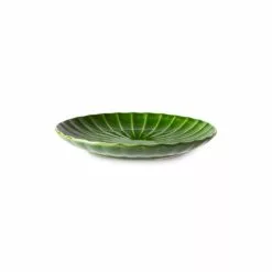 HKliving The Emeralds Ceramic Side Plate -Hallway Salg hk living tallerken the emeralds ceramic side plate green ribbed 31589.png scaled
