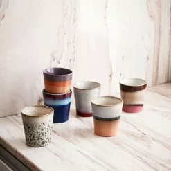 HKliving 70s Coffee Mugs (Set Of 6) -Hallway Salg hkliving kop 70s coffee mugs pluto set of 6 orion 7430131 scaled