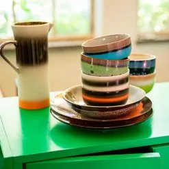 HKliving 70s Dessert Bowls (Set Of 4) -Hallway Salg hkliving skaal 70s ceramics dessert bowls freak out set of 4 freak out 1357358 scaled