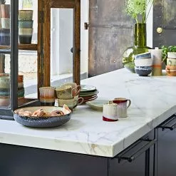 HKliving 70s Ceramics: Milk Jug & Sugar Pot -Hallway Salg hkliving skaal 70s ceramics milk sugar cream white red 4831314 scaled