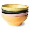 HKliving Bold & Basic Ceramics: Small Bowl Mixed Colours (set Of 4) -Hallway Salg hkliving skaal bold basic ceramics small bowl mixed colours set of 4 mixed colours 8672097 scaled