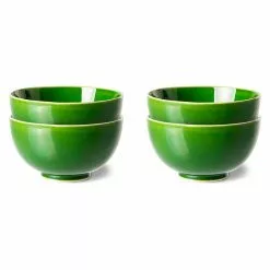 HKliving The Emeralds: Ceramic Dessert Bowl (Set Of 4)