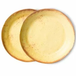 HKliving Bold & Basic Ceramics: Pasta Plate (Set Of 2)