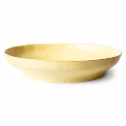 HKliving Bold & Basic Ceramics: Pasta Plate (Set Of 2) -Hallway Salg hkliving tallerken bold basic ceramics deep plate set of 2 62bd5e2012d3a yellow brown 618517 scaled
