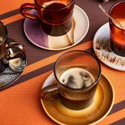 HKliving 70's Ceramics Saucers - Big Sur (Set Of 4) -Hallway Salg hkliving underkop hkliving 70 s ceramics saucers big sur set of 4 multicolour 5823637 scaled