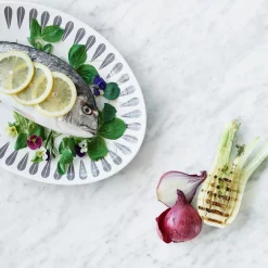 Lucie Kaas Lotus Serving Platters -Hallway Salg lucie kaas tallerken serving platters lotus dark blue pattern small 4338002 scaled