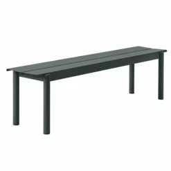 Muuto Linear Steel Bench -Hallway Salg muuto baenk muuto linear steel bench dark green 11444 scaled