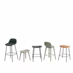 Muuto Fiber Bar Stool - Tube Base -Hallway Salg muuto skammel fiber bar stool 65 wood base silk laeder sort sort 833616 scaled