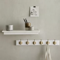 Nordal EDGY Coat Rack -Hallway Salg nordal knager edgy coat rack matt white 6 hooks 5003008