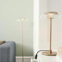 Nuura Blossi Table Lamp -Hallway Salg nuura lampe blossi wall ceiling 605205f861109 nordic gold clear 5452687
