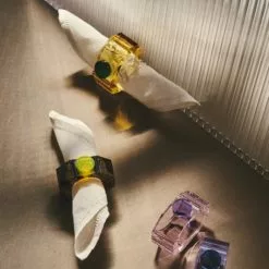 Reflections Copenhagen Shelby Napkin Rings, Set Of 2 -Hallway Salg reflections copenhagen shelby napkin rings set of 2 yellow green grey neon yellow 722442.png scaled