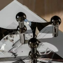 STOFF Nagel Candle Holder -Hallway Salg stoff lysestage nagelstagen sort krom saet a 3 stk 1623739 scaled