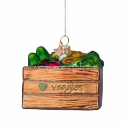 Vondels Ornament Glass Multi Color Vegetable Box