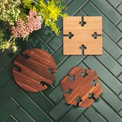 Warm Nordic Gourmet Wood Trivet -Hallway Salg warm nordic bordskaaner gourmet wood trivet hexagon oak 5672934